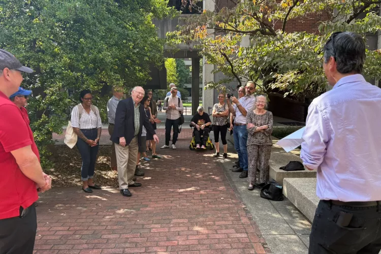 Philosophy Department alumni and friends celebrate Tom Maloney's 90th birthday.