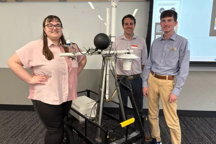 Katherine Drechsel, Assistant Professor Scott Gunter, and Ben Lampton