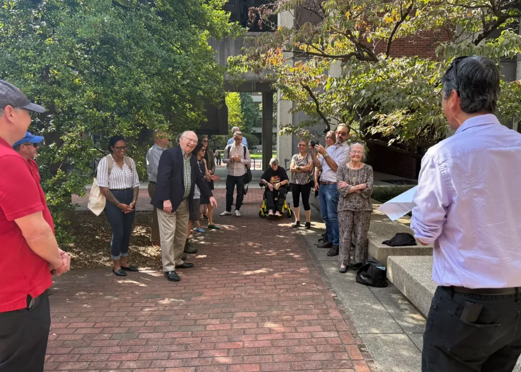 Philosophy Department alumni and friends celebrate Tom Maloney's 90th birthday.