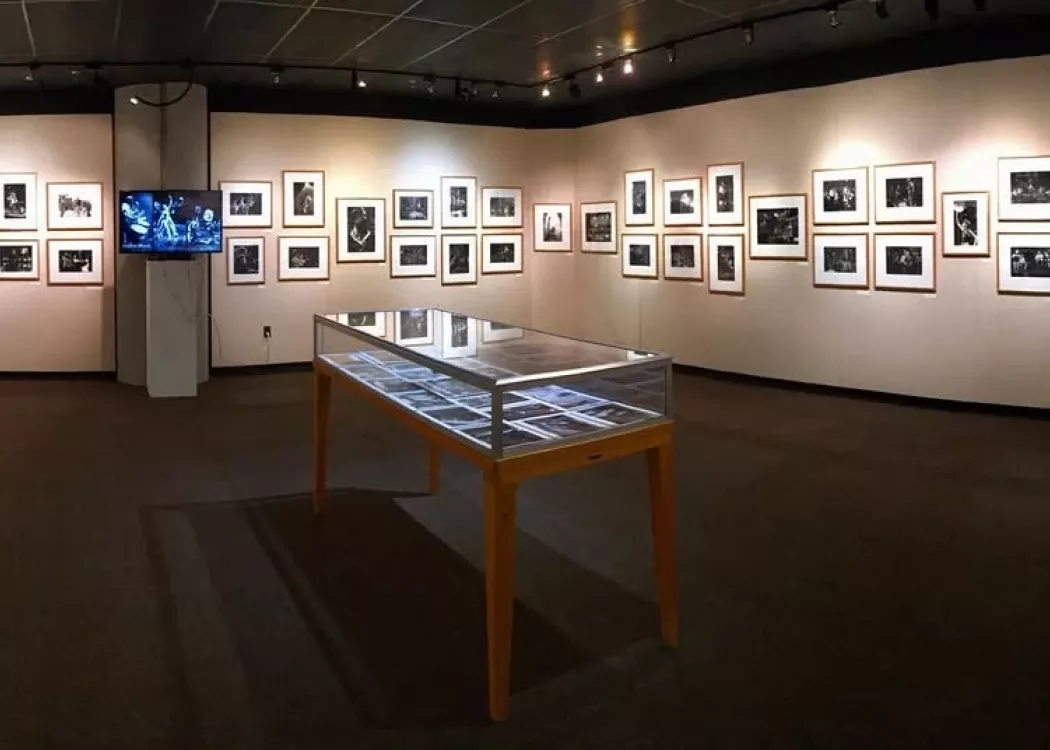 The photographic archives filled wall to wall with photographs